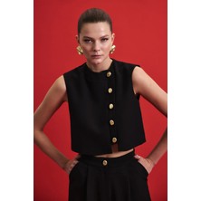 Sateen Lucy Yelek - Siyah