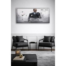 Olinpa Kırılmaz Cam Duvar Saati , Hem Tablo Hem Saat  Atatürk  Tasarım Ev Ofis Hediyesi