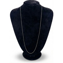 Pangu Gümüş Renkli Ince Örgü Dokulu Zincir Kolye