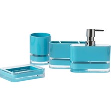 Feyza Design Nalu Float Set Üstü Banyo Aksesuarları, 4 Parça, Şık ve Fonksiyonel