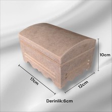 Sekay Ahşap Ham Ahşap Takı Aksesuar Dekoratif Sandık Kutu