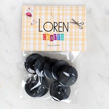 Urfakent Loren Crafts 8'li Düğme Gri - 1129