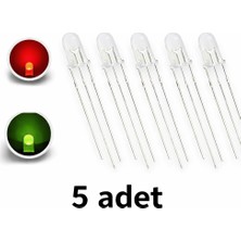 Devremarkt 5x LED 5mm Kırmızı Yeşil Ortak Katot