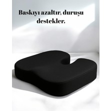 Kokis Visco Oturma Minderi 43X34X10 cm – Ergonomik Oturma Yastığı, Yıkanabilir Kılıf