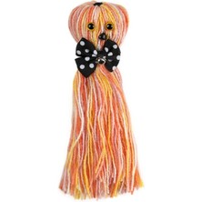 Urfakent Buffer® Ahtapot Şekilli Zilli ve Ipli Rengarenk Püsküllü Sevimli Kedioyuncağı