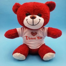 Ecoport Kırmızı I Love You Tişörtlü Peluş Ayıcık