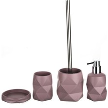 Feyza Design Renkli 4 Parça Banyo Seti, Temizlik ve Konfor Için Ideal