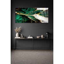 Olinpa Kırılmaz Cam Duvar Saati , Hem Tablo Hem Saat Renkli Modern Yeşil Tasarım Ev Ofis Hediyesi