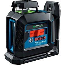 Professional Gll 2-20 G Çizgi Lazer (20M Çalışma Alanı, 4 x Aa Pil, Ip 64 Toza Karşı Koruma Sistemi, Yeşil Lazer, LB10 Tutucu, DK10 Tavan Klipsi, Takım Çantası)