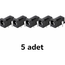 Devremarkt 5 Adet 3.5mm x 1.3mm Dc Güç Soketi Plastik  DC002 Pcb Tip Adaptör