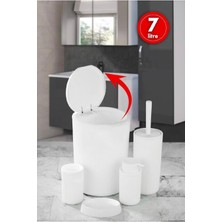 Feyza Design Modern ve Şık 5 Parça Beyaz Banyo Seti – Kostas Serisi