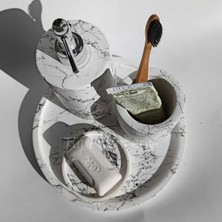 Feyza Design Banyo Seti: Sıvı Sabunluk, Tepsi, Diş Fırçalığı ve Katı Sabunluk