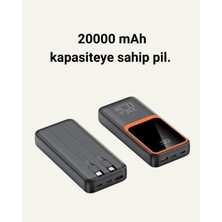 Fantastik Store 20000 Mah Powerbank | Çok Kablolu, Dijital Göstergeli, Yüksek Hızlı Şarj Cihazı - Lisinya