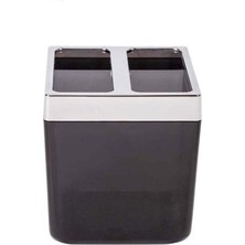 Feyza Design Modern Toskana Diş Fırçalık, Şeffaf Siyah Tasarım