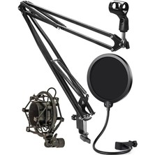 NB40 Pro Mikrofon Standı Shock Mount Pop Filter Set (50X50 Büyük Boy)