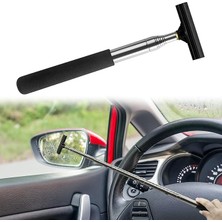 Teleskopik Araç Yan Ayna Sileceği – 98 cm Uzayabilir Mini Silecek | Doğal Kauçuk ve Paslanmaz Çelik Temizleyici | Su, Buğu ve Kar Temizleme Fırçası | Otomobil Aynası ve Cam Temizleyici Çekçek
