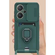 Epilons Redmi Note 13 Kılıf Zuma Kartvizitli Yüzüklü Silikon - Lacivert