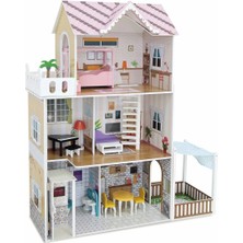 Vardem Oyuncak TX1195 Ahşap 3 Katlı 15 Parça Aksesuarlı