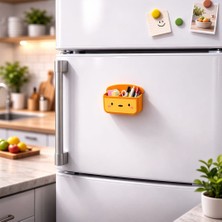 Safestore Iki Bölmeli Sevimli Ekmek Figürlü Manyetik Mutfak Düzeni Mıknatıslı Buzdolabı Kaşıklık ve Askısı