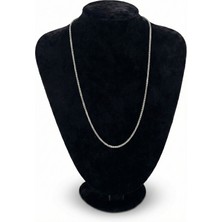 Pangu Gümüş Renk Örme Model Çelik Zincir Kolye