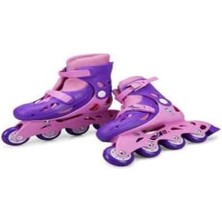 S00002214 Rising Sports Inline 4 Teker Çocuk Pateni Pembe 34-37 Numara, Pembe Mor