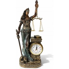 Ecoport 15X10 cm Polyester Saatli Adalet Figürü