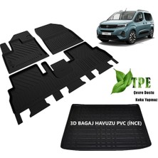 DBC Online Yeni Makyajlı Opel Combo Paspas Bagaj Havuzu Set Kokusuz Yumuşak 2024 2025 Model Opel Combo