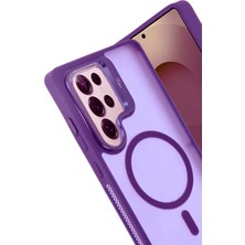 Epilons Galaxy S25 Flet Lens Magsafe Kapak - Derin Mor