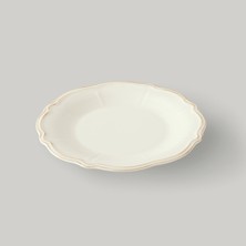 Linens Cinnamon Porselen 26 cm Servis Tabağı Ekru-Kahve