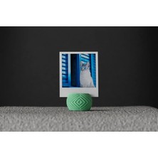 Geometrik Desenli Instax Polaroid Fotoğraf Tutucu Stand Su Yeşili