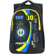 Waddell Snow Sarı Lacivert Baskılı Su geçirmez Kumaş Taraftar Çanta 1907