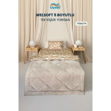 Uysal Yorgan Welsoft 5 Boyutlu Tek Kişilik Yorgan BEJ