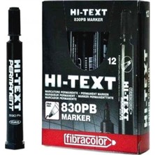 Hi-Text 830PB Yuvarlak Uç Koli Kalemi Siyah 12'li