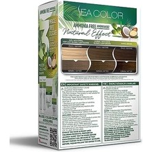 Sea Color Amonyaksız, Vegan, Doğal, Besleyici Kalıcı Saç BOYASI%100 Beyaz Kapama (1 Paket 2 x 50 ml Boya & Oksidan) (Açık Kumral 8.0)