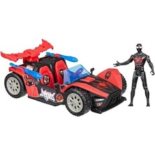 Spider-Man Venomversus Epic World Of Action Miles Morales Remix Blast Racer Figür ve Oyuncak Araba, Süper Kahraman Oyuncakları, 4 Yaş ve Üzeri Çocuklar