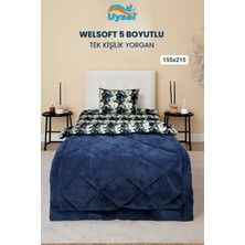 Uysal Yorgan Welsoft 5 Boyutlu Tek Kişilik Yorgan LACİVERT Ç.