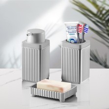 Feyza Design Şık 3'lü Kare Banyo Seti, Modern ve Kullanışlı Tasarım