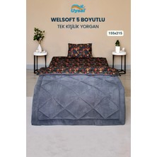 Uysal Yorgan Welsoft 5 Boyutlu Tek Kişilik Yorgan ANTRASİT