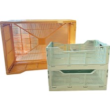 Samelia Katlanabilir Taşıma Saklama Kasası ,istifelenebilir Düzenleyici 1 Adet Sarı 30X40 2 Adet Yeşil 20X30