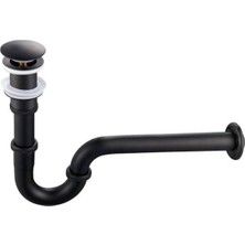 Feyza Design Paslanmaz S Tipi Lavabo Sifonu, Kolay Temizlik ve Dayanıklılık