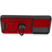 Epilons Mi 12T Kılıf Pars Lens Yüzüklü Silikon - Kırmızı