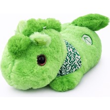 InTrio 40 cm Peluş Yatan Yeşil At – Cam Gözlü Büyük Boy Yumuşak Oyuncak