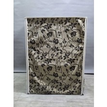 Başak Ev Tekstili Polyester Krem Çiçek Desenli Kumaş Çamaşır Makinesi Örtüsü – Leke Tutmaz, Su Geçirmez Modern Tasarım