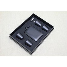 Ecoport 4 Shot Bardaklı Matara Seti Siyah