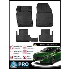 DBC Online Peugeot 308 (Benzin ve Dizel) 3D Havuzlu Paspas 2021 2022 2023 2024 2025 Model Kokusuz