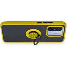 Epilons Redmi 12C Kılıf Montreal Yüzüklü Silikon Kapak - Sarı