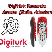 Digiturk HD Kırmızı Kumanda Uydu Kumandası Kalite Kurulum Gerekmez 2 Adet AA Pil ile Çalışır