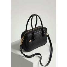 Rays Siyah Örgülü Omuz Çantası 9228