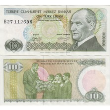 Banknoting 7. Emisyon 1. Tertip 10 Lira B27 Çilaltı.