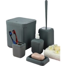 Feyza Design Çok Parçalı Banyo Seti, Temizlik ve Düzen Için Şık Çözüm